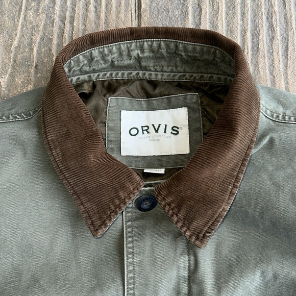 Orvis Olive Green Barn Coat Men XXL Classic Field Style Casual Rugged Fall - Picture 7 of 14